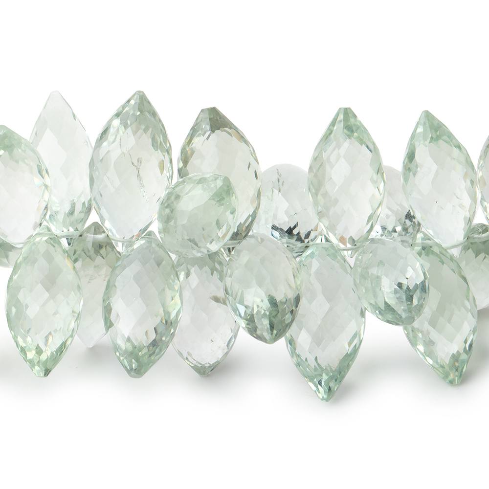 16x8-19x8mm Prasiolite Faceted Marquise Beads 8 inch 65 pieces AAA - Beadsofcambay.com