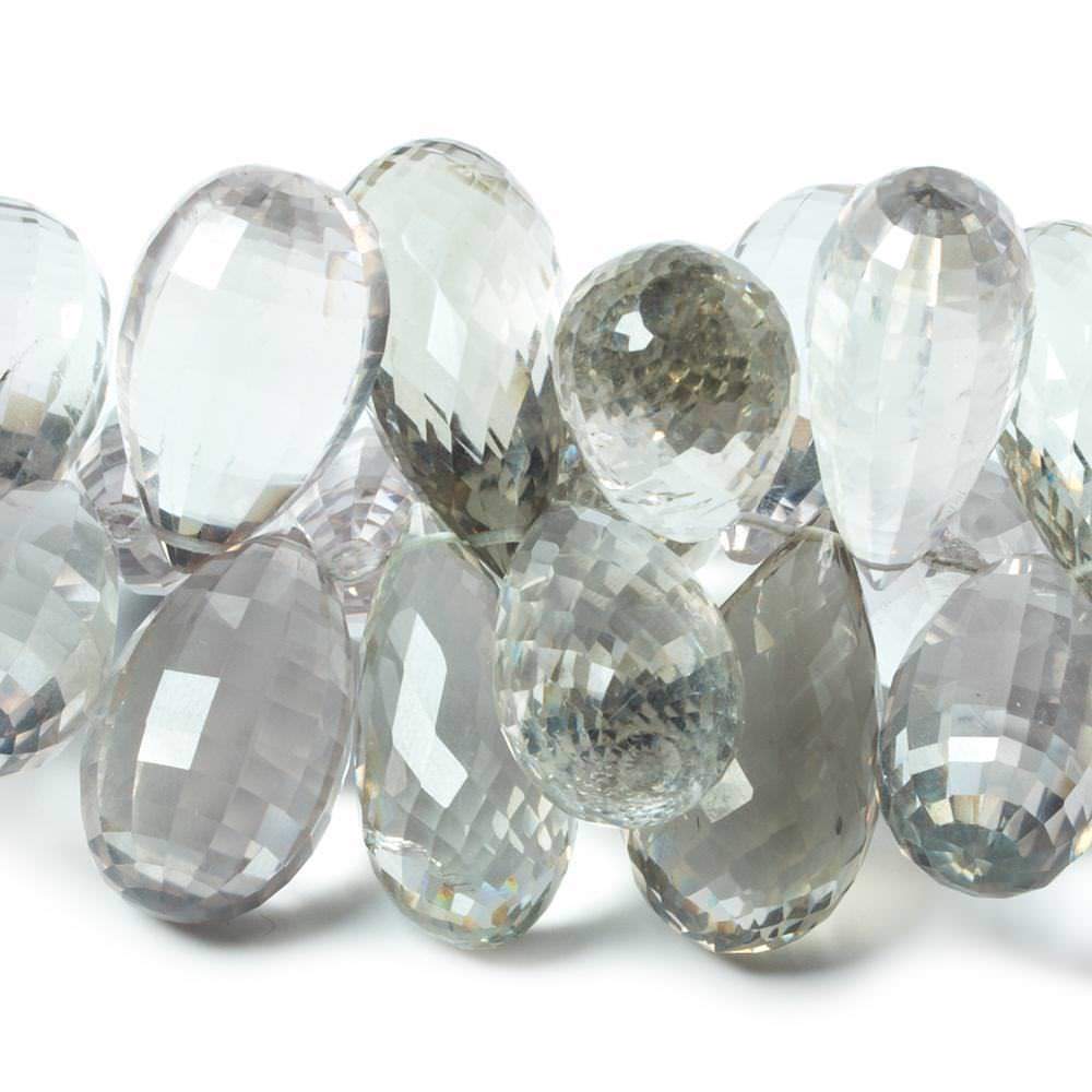 16x8-24x12mm Prasiolite Faceted Tear Drops 7.5 inch 49 Beads AAA - Beadsofcambay.com