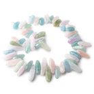 16x8-38x7mm Multi Beryl top drilled elongated plain nuggets 16 inch 55 beads AA - Beadsofcambay.com