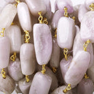 16x9-21x10mm Kunzite elongated plain nugget Vermeil Chain by the foot - Beadsofcambay.com