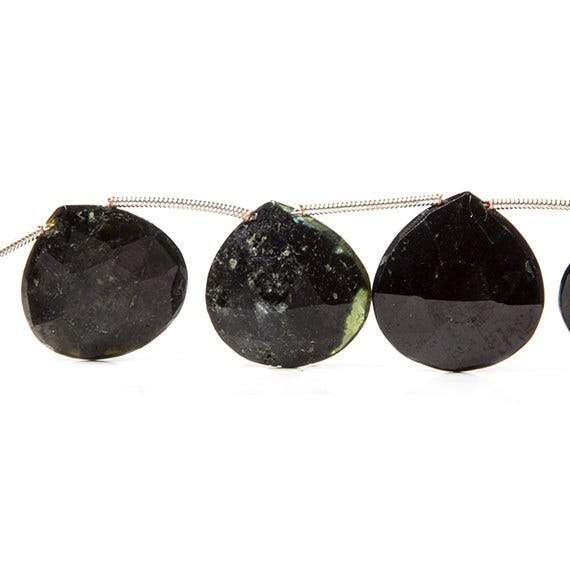 17-18mm Green Tourmaline Heart Briolette - Beadsofcambay.com