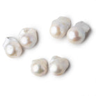 17-19mm Off White Ultra Baroque Focal Set of 2 Beads AA - Beadsofcambay.com