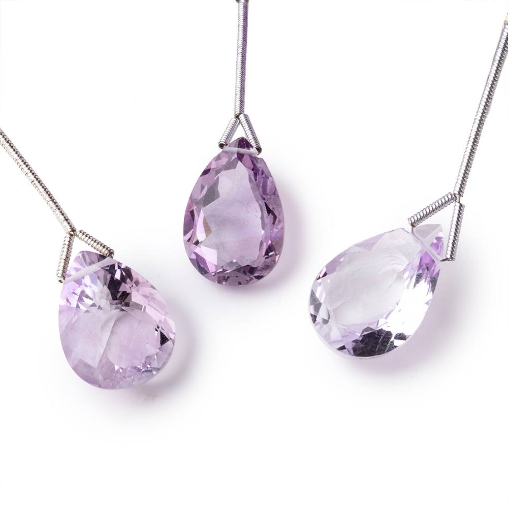 17-19mm Pink Amethyst Faceted Pear Focal Bead 1 piece - Beadsofcambay.com