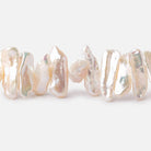 17-20mm Cream Biwa Freshwater Pearls 16 inch 60 beads AAA - Beadsofcambay.com