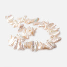 17-20mm Cream Biwa Freshwater Pearls 16 inch 60 beads AAA - Beadsofcambay.com