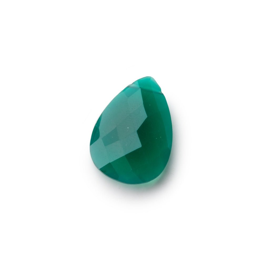 17-20mm Green Onyx Faceted Pear Focal Bead 1 piece - Beadsofcambay.com
