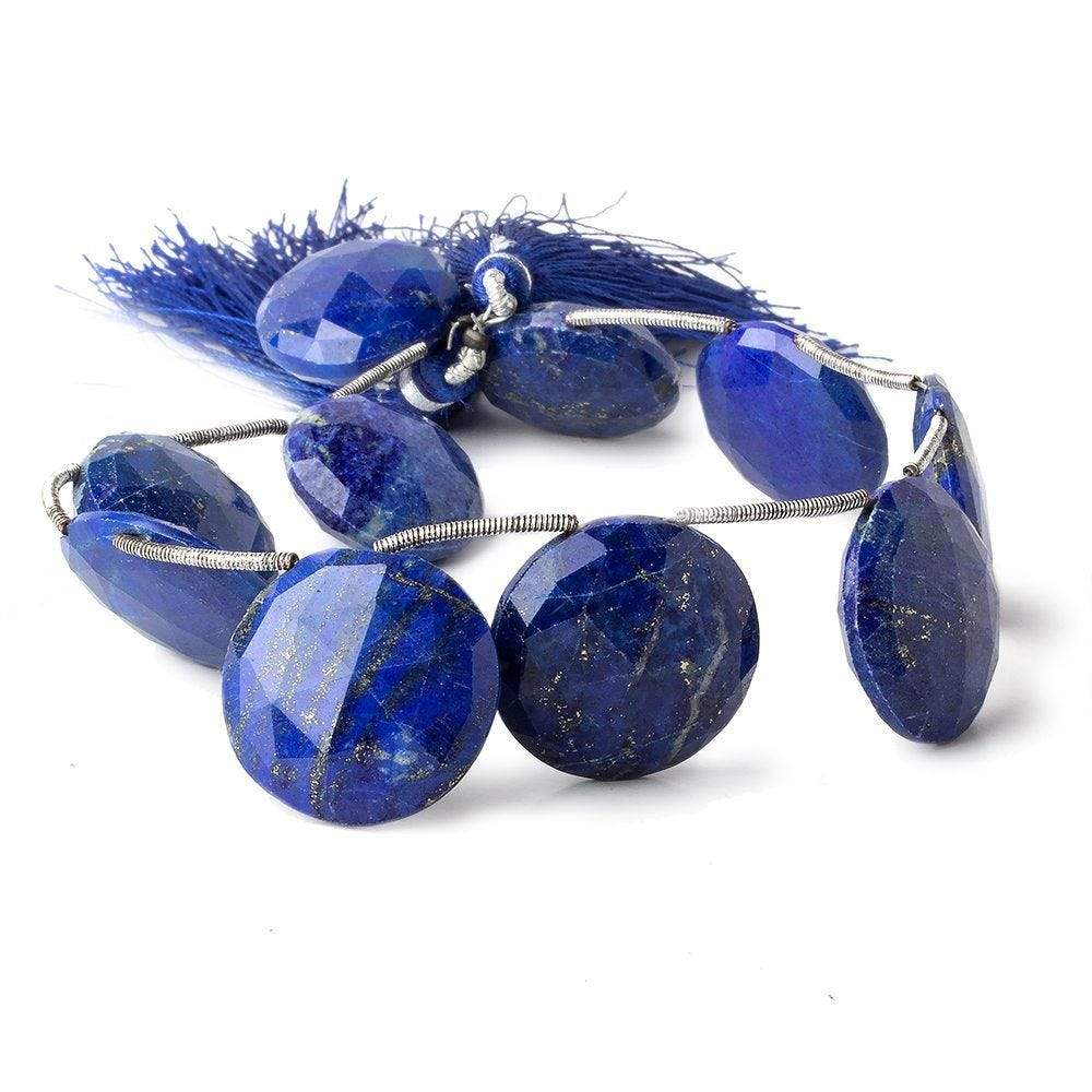 17-20mm Lapis Lazuli Top Drilled Faceted Coin 8 inch10 pieces - Beadsofcambay.com