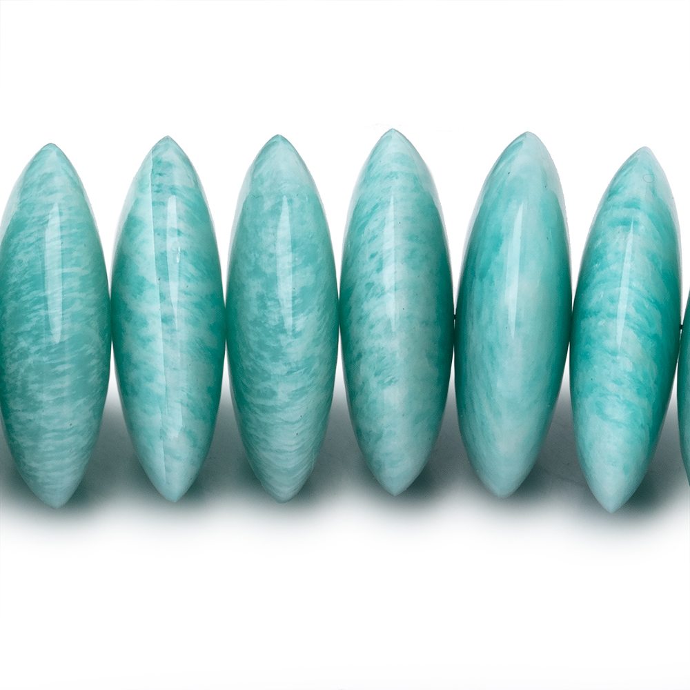 17-21mm Amazonite Plain Heshi Beads 18 inch 65 pieces AAA - Beadsofcambay.com