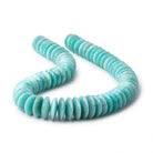 17-21mm Amazonite Plain Heshi Beads 18 inch 65 pieces AAA - Beadsofcambay.com