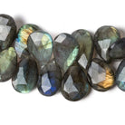 17-22mm Labradorite Faceted Pear Beads 8 inch 34 pieces - Beadsofcambay.com