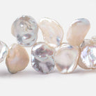 17-23mm Creamy White Top Drill Ultra Keshi Freshwater Pearls 15 inch 45 Beads AA - Beadsofcambay.com