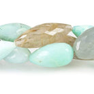 17-32mm Multi Gemstone Faceted Mix Shape Beads 48 inches 61 pieces - Beadsofcambay.com