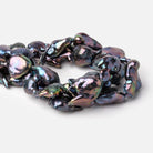 17-35mm Peacock Ultra Baroque Freshwater Pearls 15 inch 12 Beads - Beadsofcambay.com