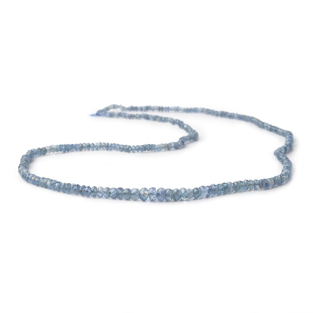 1.7-5mm Ceylon Blue Sapphire Faceted Rondelle Beads 19 inch 290 pieces - Beadsofcambay.com