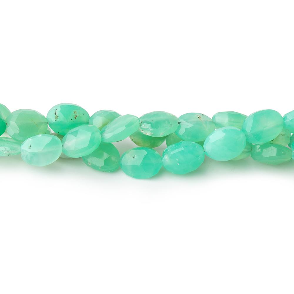 Beadsofcambay Chrysoprase Faceted Oval Beads 8 inch 30 pieces View 1