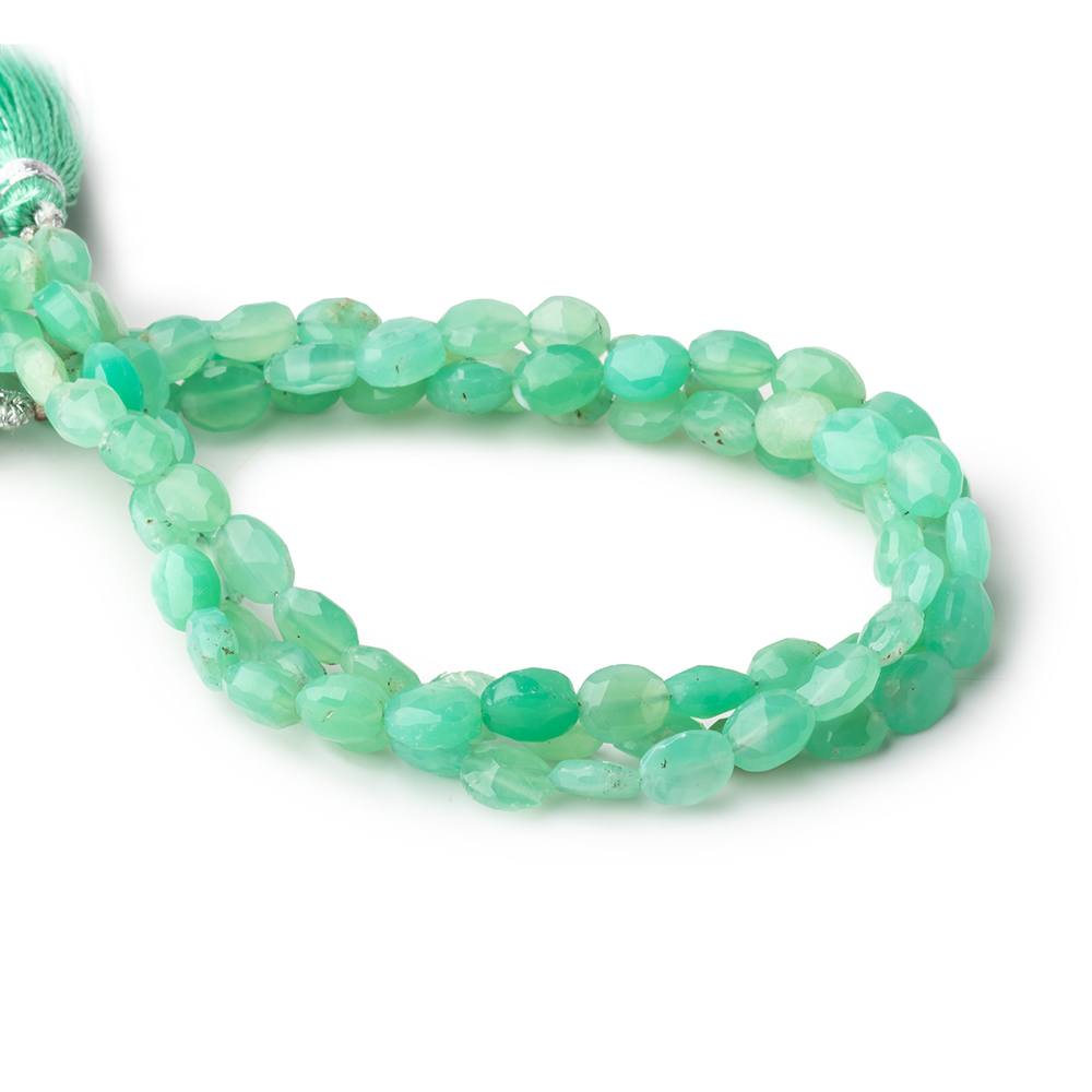 Beadsofcambay Chrysoprase Faceted Oval Beads 8 inch 30 pieces View 2