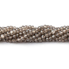 4mm Metallic Smoky Quartz Faceted Rondelle Beads 13 inch 120 pieces View 1 