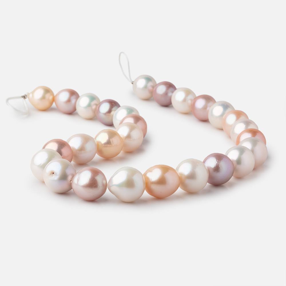 14-16mm Tri-Color Ultra Baroque Freshwater Pearls 16 inch 27 beads AAA - BeadsofCambay.com