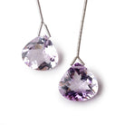 17.5mm Pink Amethyst Faceted Heart Set of 2 Focal Beads - Beadsofcambay.com