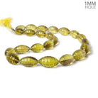 17.5x10.5-26x14.5mm Lemon Quartz Concave Faceted Marquise 17 inch 23 beads AAA - Beadsofcambay.com