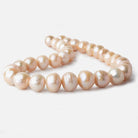 17.5x11-17x15mm Peach Baroque Freshwater Pearl 16 inch 32 pieces - Beadsofcambay.com