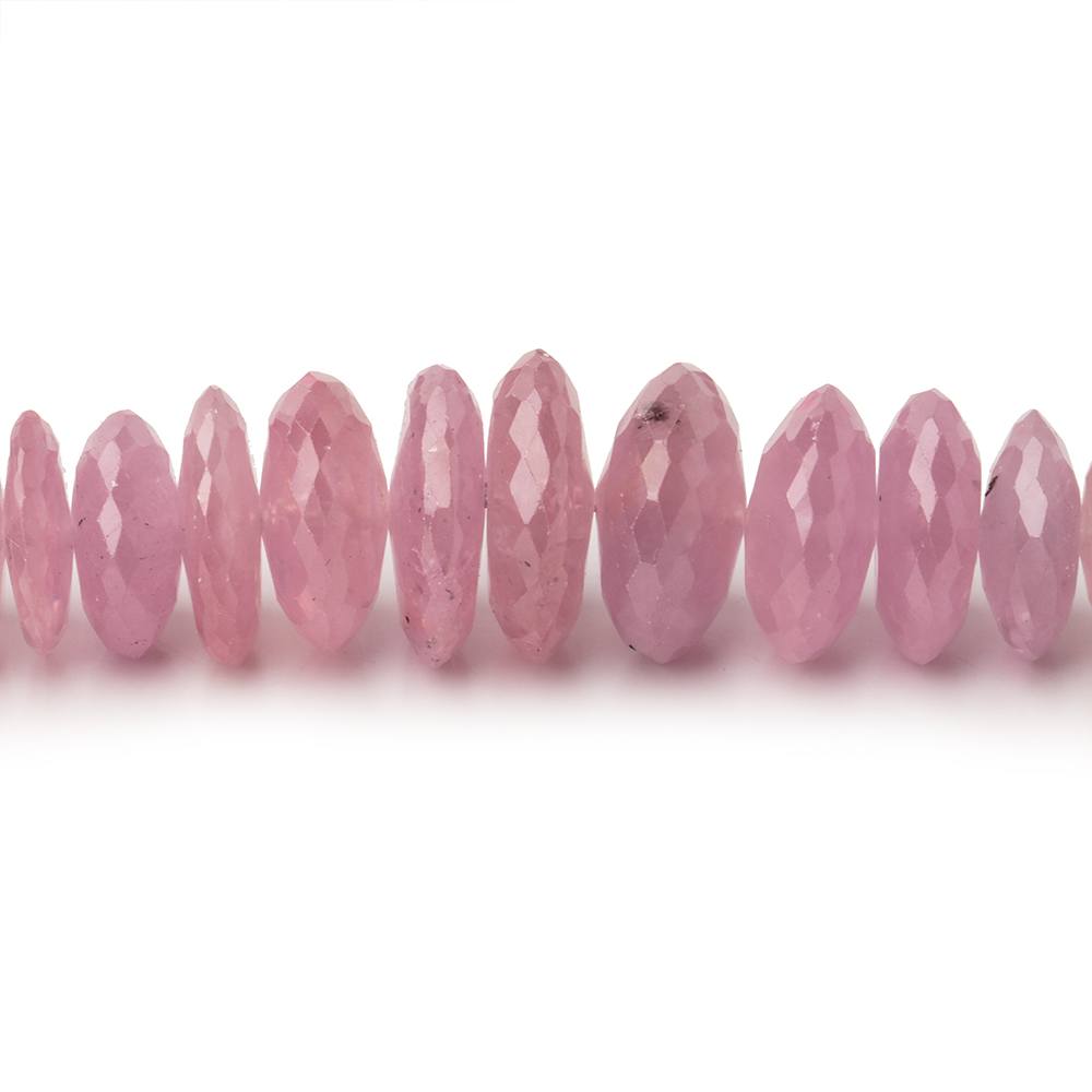 5-12mm Ruby German Faceted Rondelle Beads 16 inch 122 pieces - BeadsofCambay.com