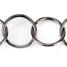 17mm Black Gold plated Plain Round Link Chain by the foot - Beadsofcambay.com