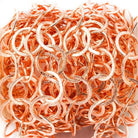 17mm Copper Brushed Round Link Chain by the foot - Beadsofcambay.com