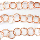17mm Copper Brushed Round Link Chain by the foot - Beadsofcambay.com