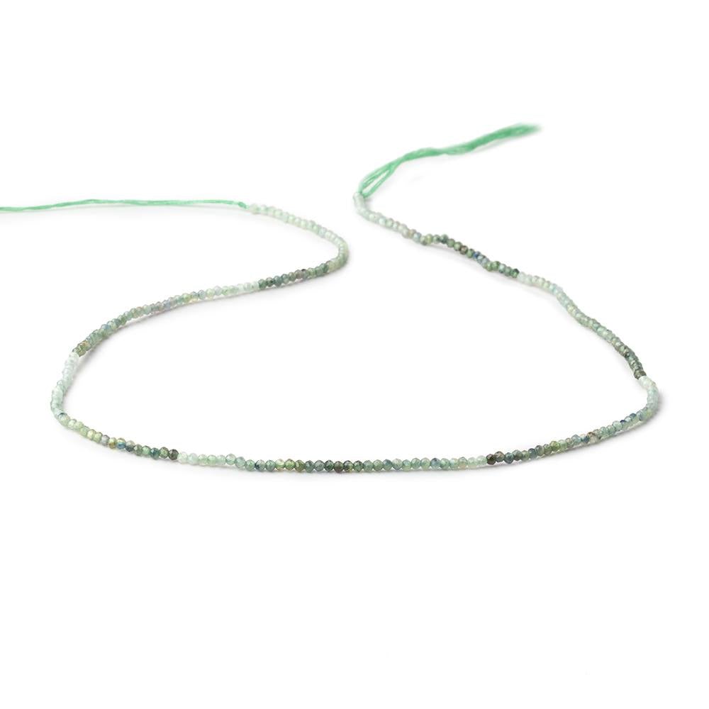 1.7mm Green Sapphire Micro Faceted Round Beads 12.5 inch 220 pieces - Beadsofcambay.com