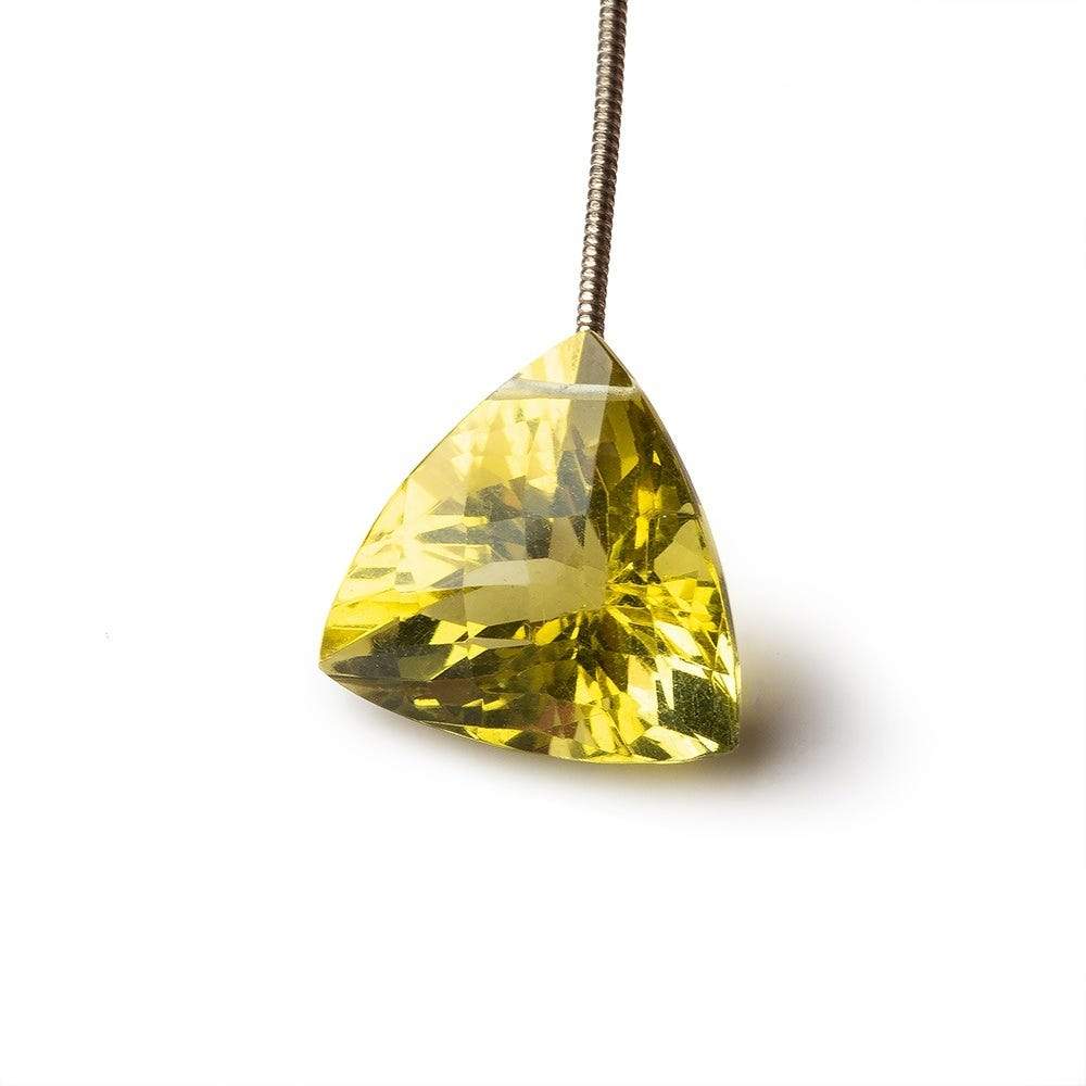 17mm Lemon Quartz Pavilion Faceted Trillion Focal Bead 1 piece - Beadsofcambay.com