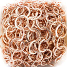 17mm Rose Gold Plated Brushed Round Link Chain by the foot - Beadsofcambay.com