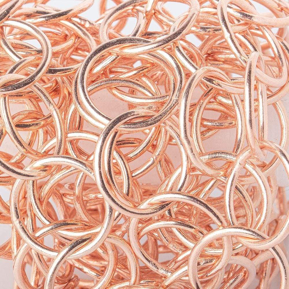 17mm Rose Gold plated Plain Round Link Chain by the foot - Beadsofcambay.com