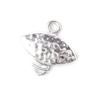 17mm Sterling Silver Box Clasp Marquise Hammered Design 1 piece - Beadsofcambay.com