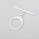 17mm Sterling Silver Toggle Swirl Design 1 piece - Beadsofcambay.com