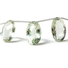 17x10-16x12mm Prasiolite pavilion faceted oval beads 8 inch 9 pieces AAA - Beadsofcambay.com