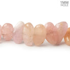 17x10-24x11mm Morganite (Pink Beryl) side drilled plain nuggets 16 inch 42 large hole beads AA - Beadsofcambay.com