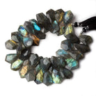 17x12-20x12mm Labradorite Faceted Shield Beads 8 inch 40 pieces - Beadsofcambay.com