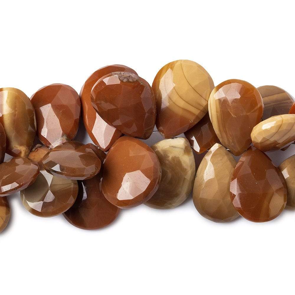 17x12-21x17mm Bruno Jasper Faceted Pear Briolette 4 inch 22 beads AA - Beadsofcambay.com