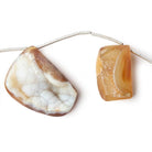 17x12-28x20mm Toffee Agate Drusy Freeform Beads 11 pieces - Beadsofcambay.com