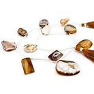 17x12-28x20mm Toffee Agate Drusy Freeform Beads 11 pieces - Beadsofcambay.com