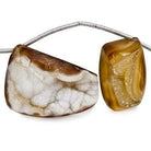 17x12-28x20mm Toffee Agate Drusy Freeform Beads 11 pieces - Beadsofcambay.com