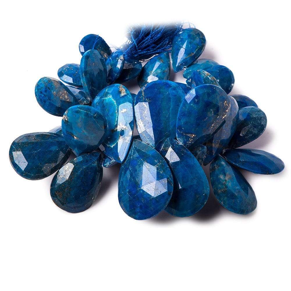 17x12-31x23mm Lapis Lazuli Faceted Pear Beads 7.25 inch 34 pieces - Beadsofcambay.com