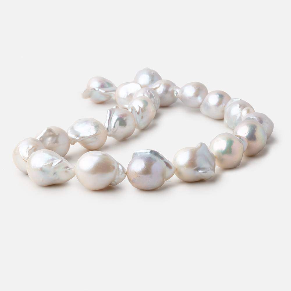17x13-22x16mm Off White Ultra Baroque Freshwater Pearls 15.25 inch 20 pcs - Beadsofcambay.com