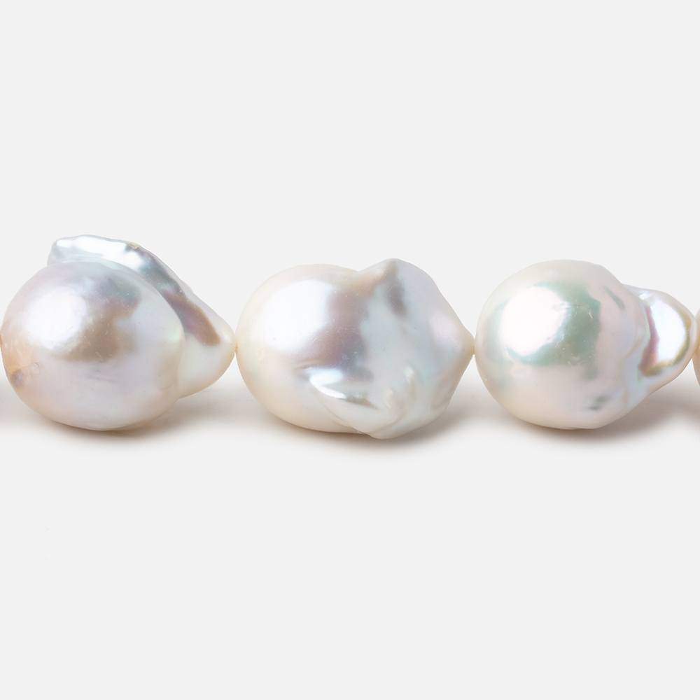17x13-22x16mm Off White Ultra Baroque Freshwater Pearls 15.25 inch 20 pcs - Beadsofcambay.com
