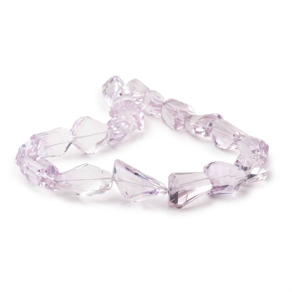 17x14-25x16mm Pink Amethyst Faceted Nuggets 15 inch 19 Beads AAA - Beadsofcambay.com