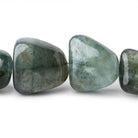 17x14-25x26mm Moss Aquamarine Plain Nuggets 18 inch 19 Beads 1mm Hole - Beadsofcambay.com