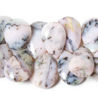 17x14-27x19mm Dendritic Pink Peruvian Opal faceted pears 8 inch 29 beads - Beadsofcambay.com