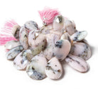 17x14-27x19mm Dendritic Pink Peruvian Opal faceted pears 8 inch 29 beads - Beadsofcambay.com