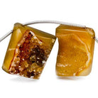 17x14-31x21mm Custard Yellow Agate Drusy Freeform Beads 11 pieces - Beadsofcambay.com